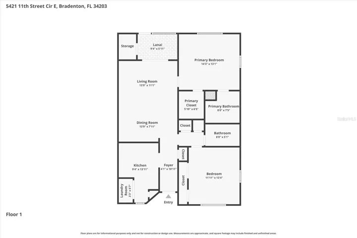 Great split bedroom floor plan with lots of closet storage