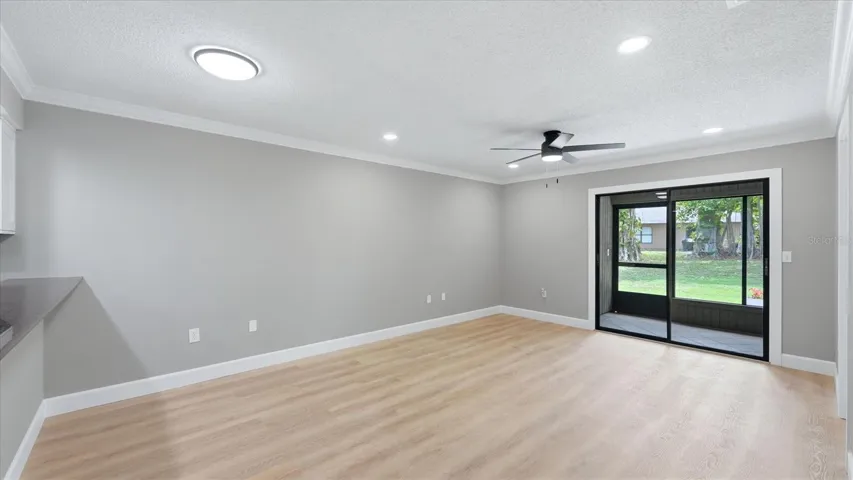 living room looking out to rear patio