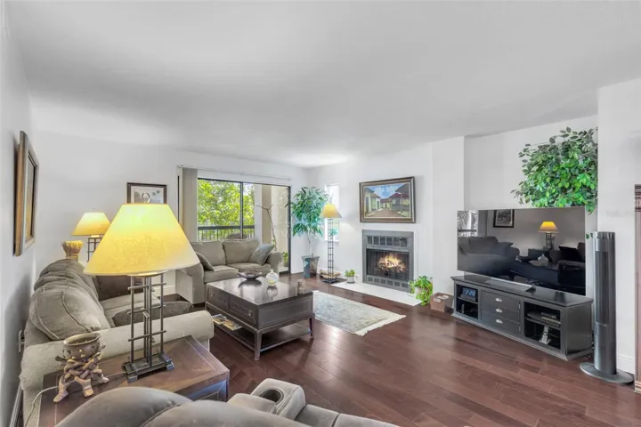 Living Room with Fireplace Off 2nd of 3 Balconies