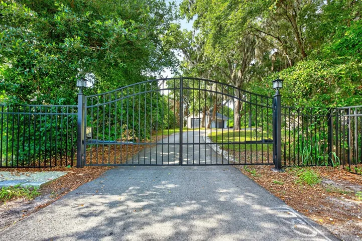 Private gated entrance.