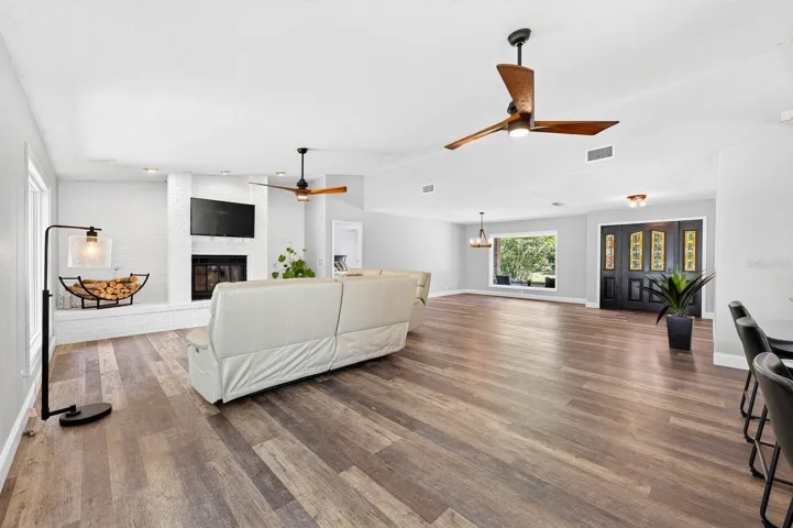 Light filled open concept living.