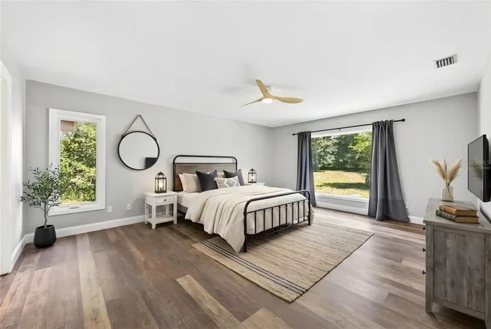 Light, bright and spacious primary suite. Virtually Staged.