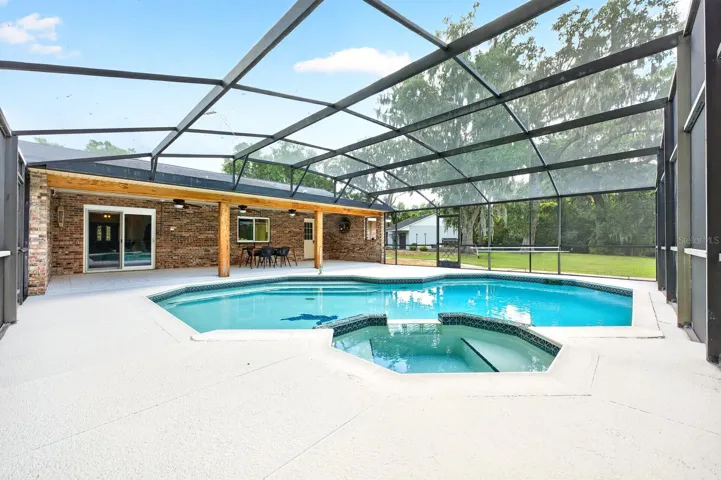 Private pool and spa, screened for year-round enjoyment.