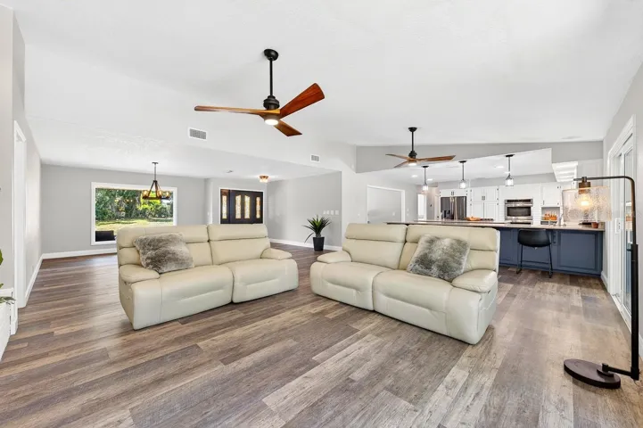 Light filled open concept living.