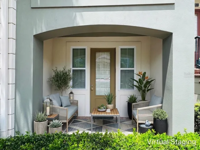 Virtually Staged Front Porch