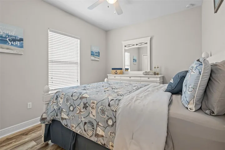 Upstairs bedroom 2 with new laminate flooring