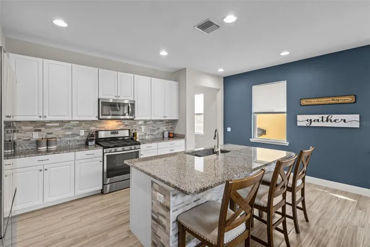 Spacious kitchen with generous prep space and storage