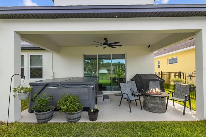 Outdoor space designed for relaxing and enjoying the view