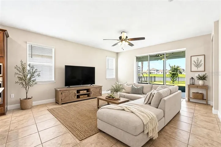 Light filled living area. Virtually Staged.