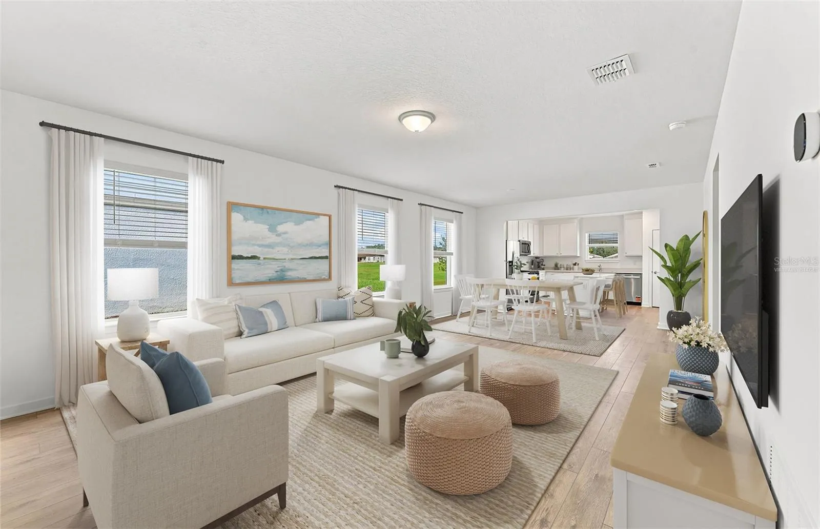 Virtually Staged - Spacious Open Gathering Room