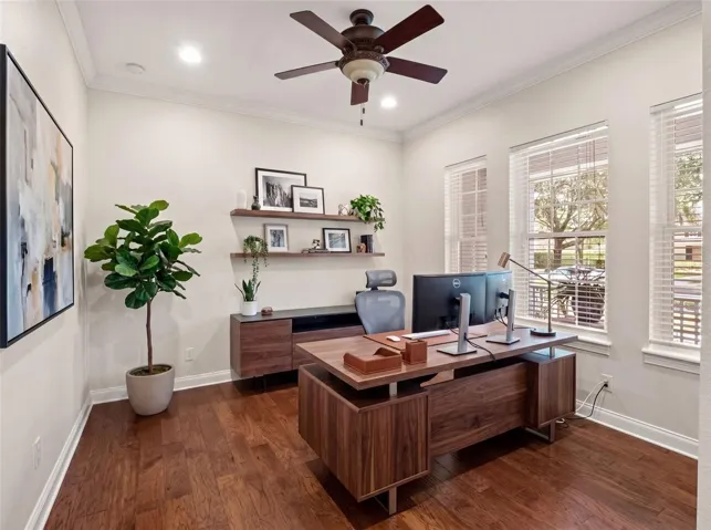Office to right upon entering front door