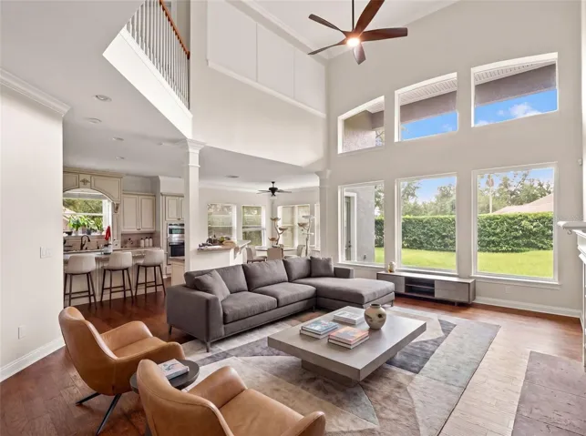 Large two story family room
