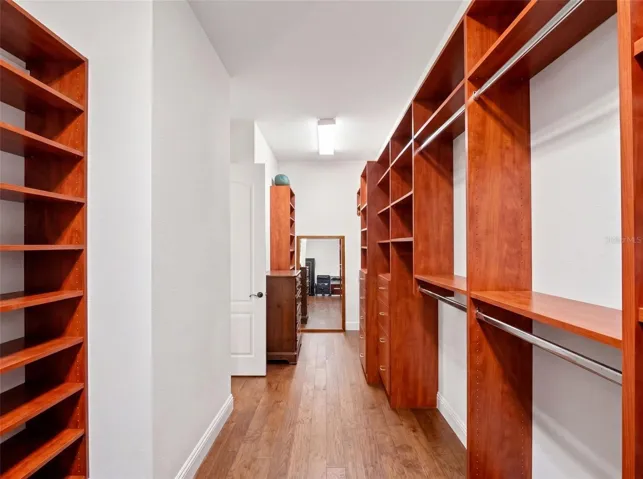 Extra large closet space with built-ins