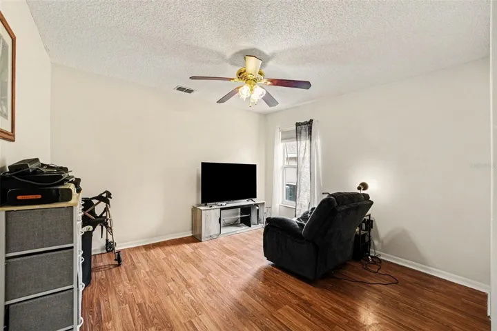 One of the spacious bedrooms