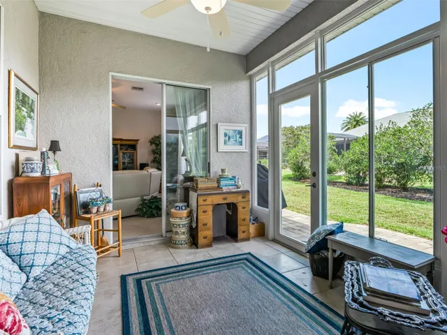 13 x10 Glass Enclosed Lanai w/access to Living area &amp; Back Patio