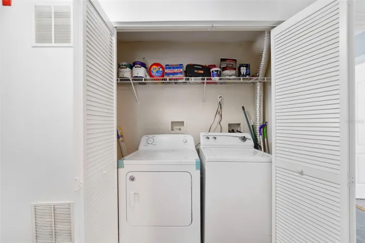 Laundry Inside with washer/ dryer