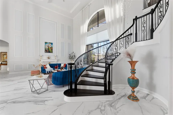 Stairwell and Living room
