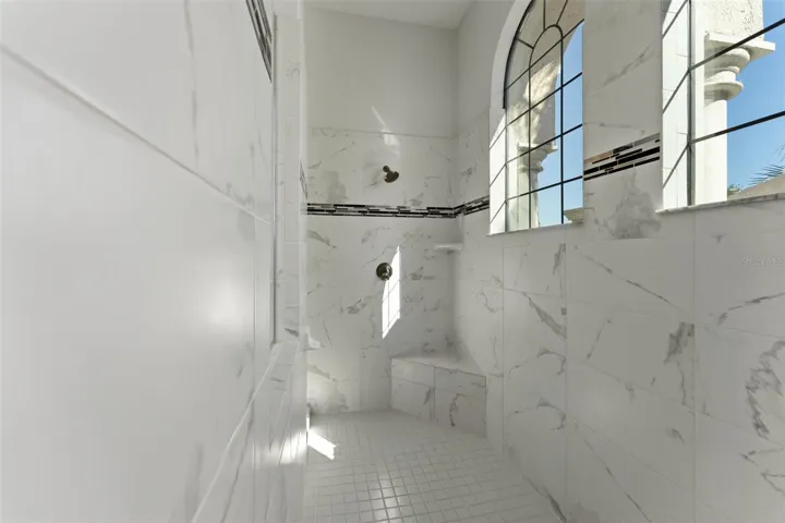 Owners bathroom walk-in shower
