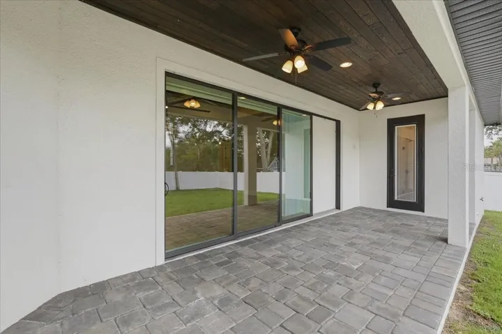 Rear covered patio