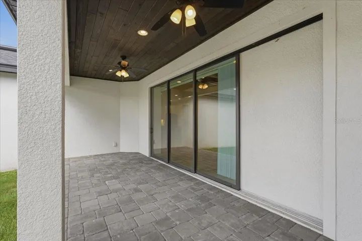 Rear covered patio