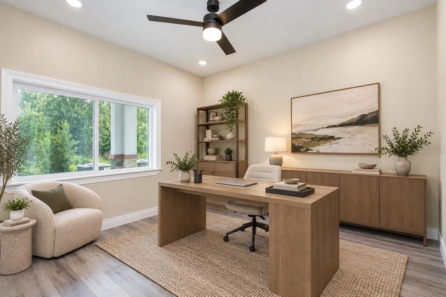 virtually staged as office