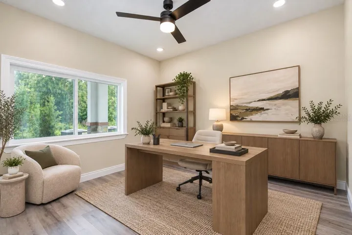 virtually staged as office