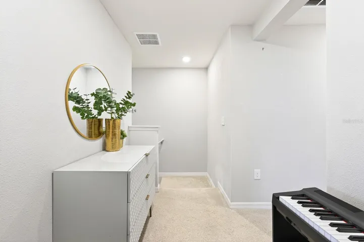 The upstairs landing