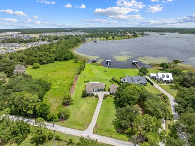 home and lake view