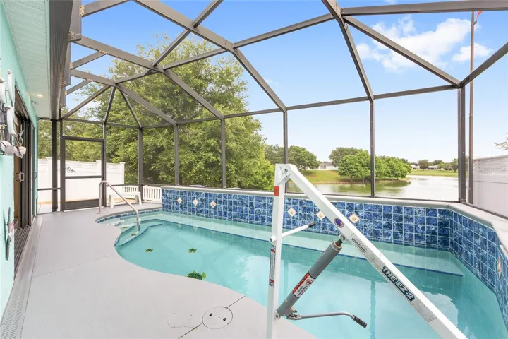 Pool with Built-in Bench Seating