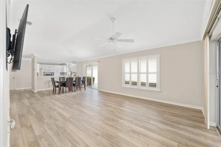 Living Room with Plantation Shutters
