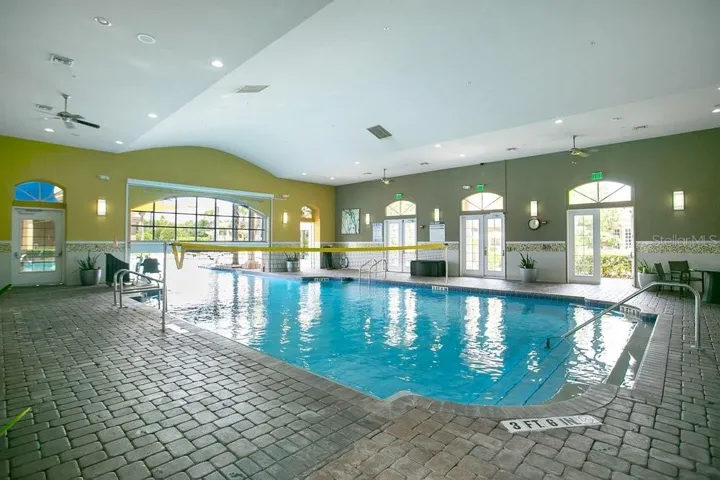 Indoor Pool Area at Magnolia House that connects with larger pool