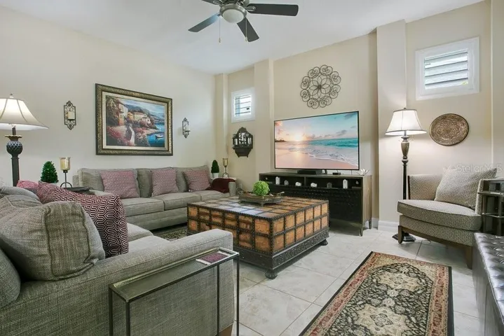 Living room facing towards front of the home