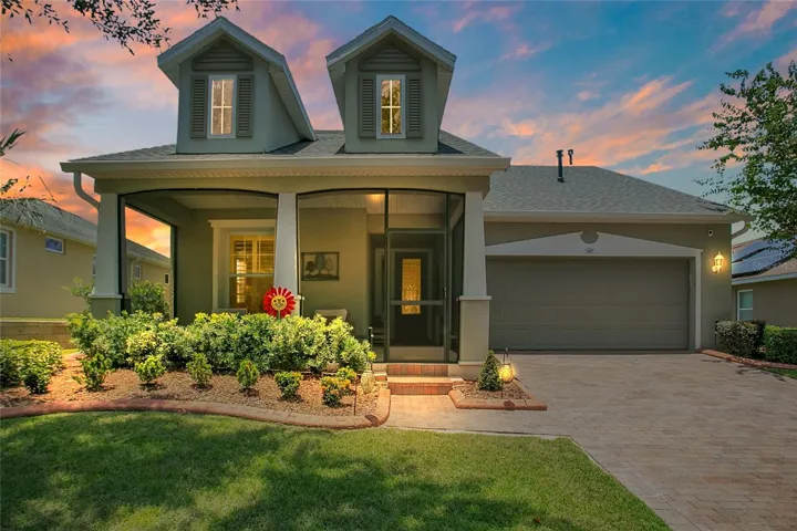 Twilight Front View of home