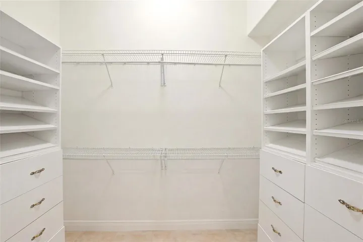 primary suite walk-in closet