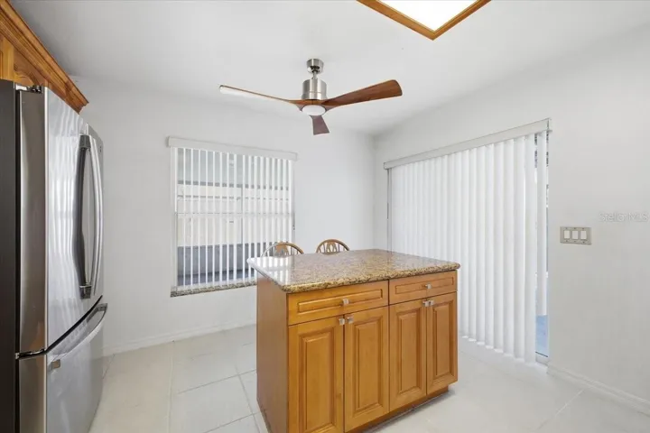 Center island in the kitchen