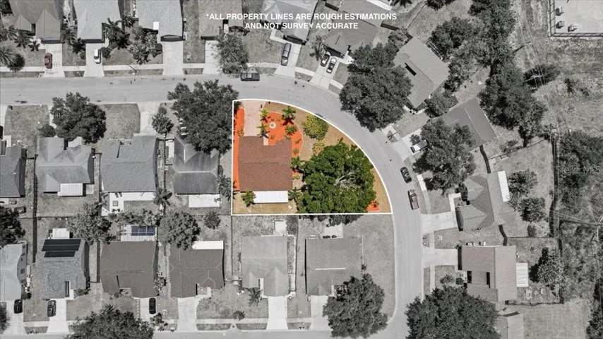 Aerial view of property