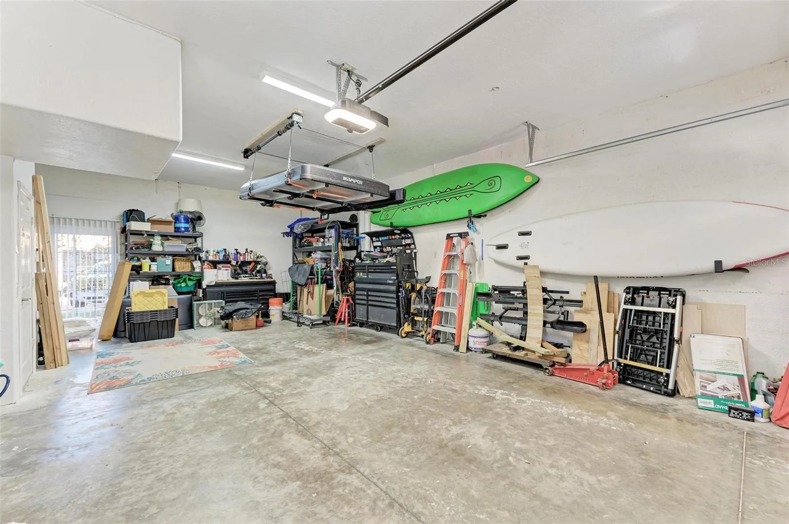 Oversized 2 car Garage w/ elevator