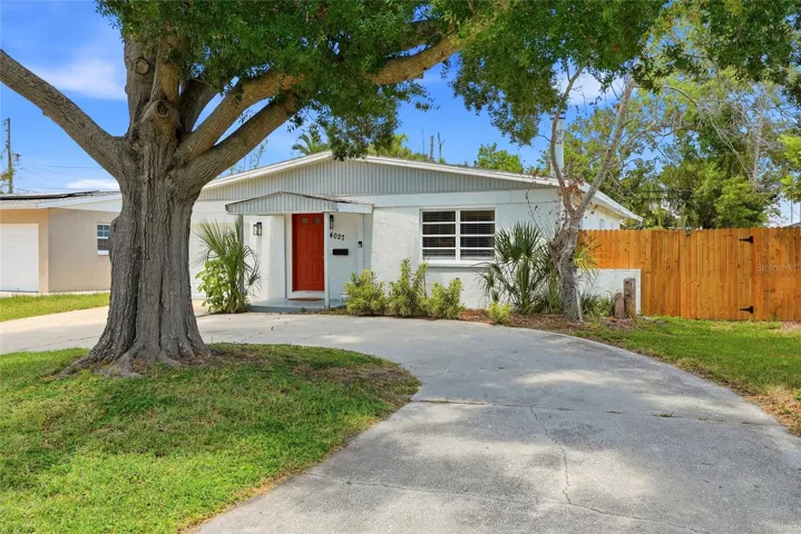 Front Exterior with spacious circle driveway