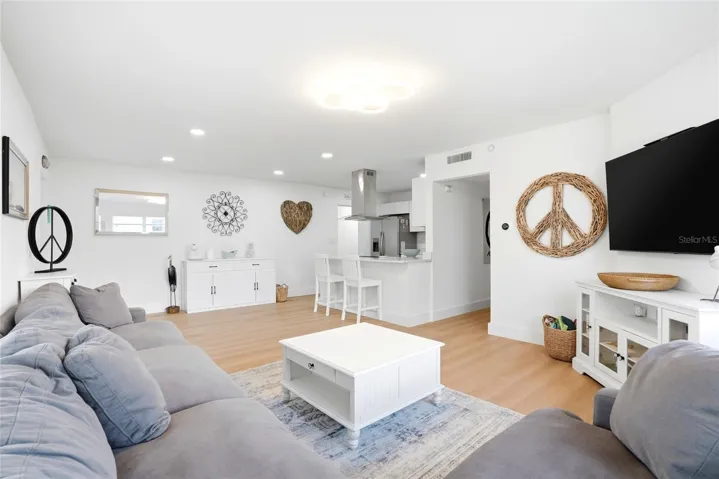 Living/Dining Combo with stylish energy efficient LED lighting