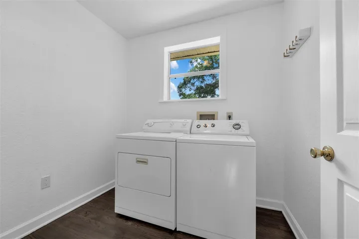 Inside laundry room.