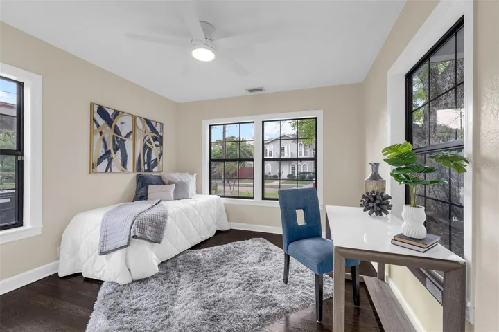 Front bedroom could also function as an office.
