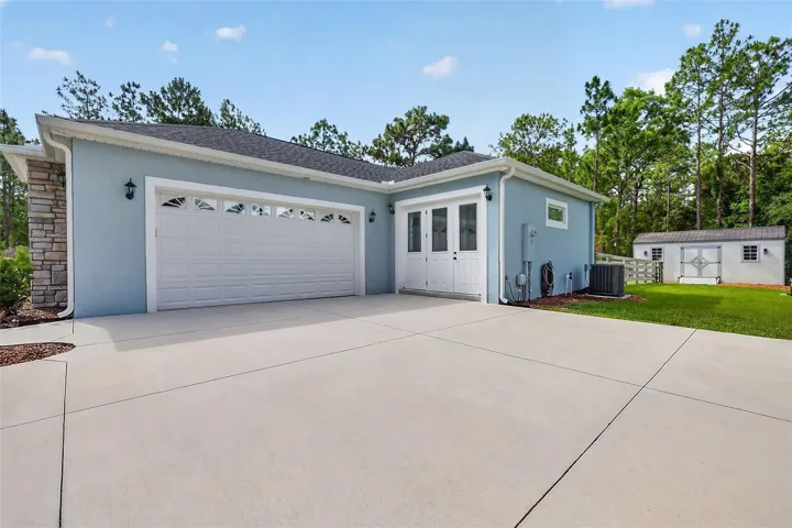 Garage with separate entrance to bonus room