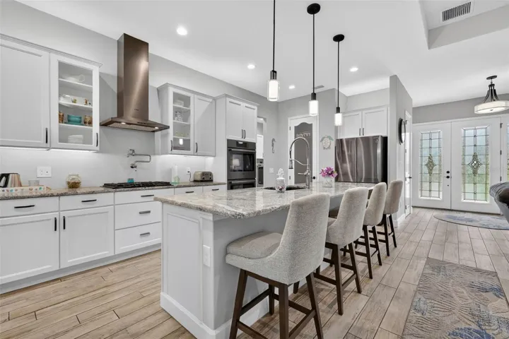 Gourmet Kitchen with bar seating