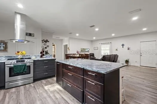 plenty of island cabinet storage
