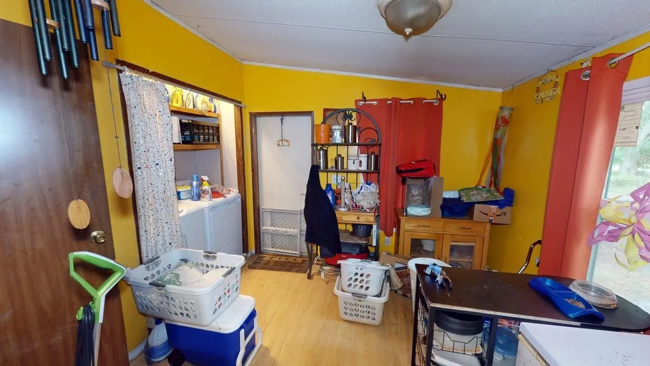 Eat in kitchen space with a closet pantry and Utility closet