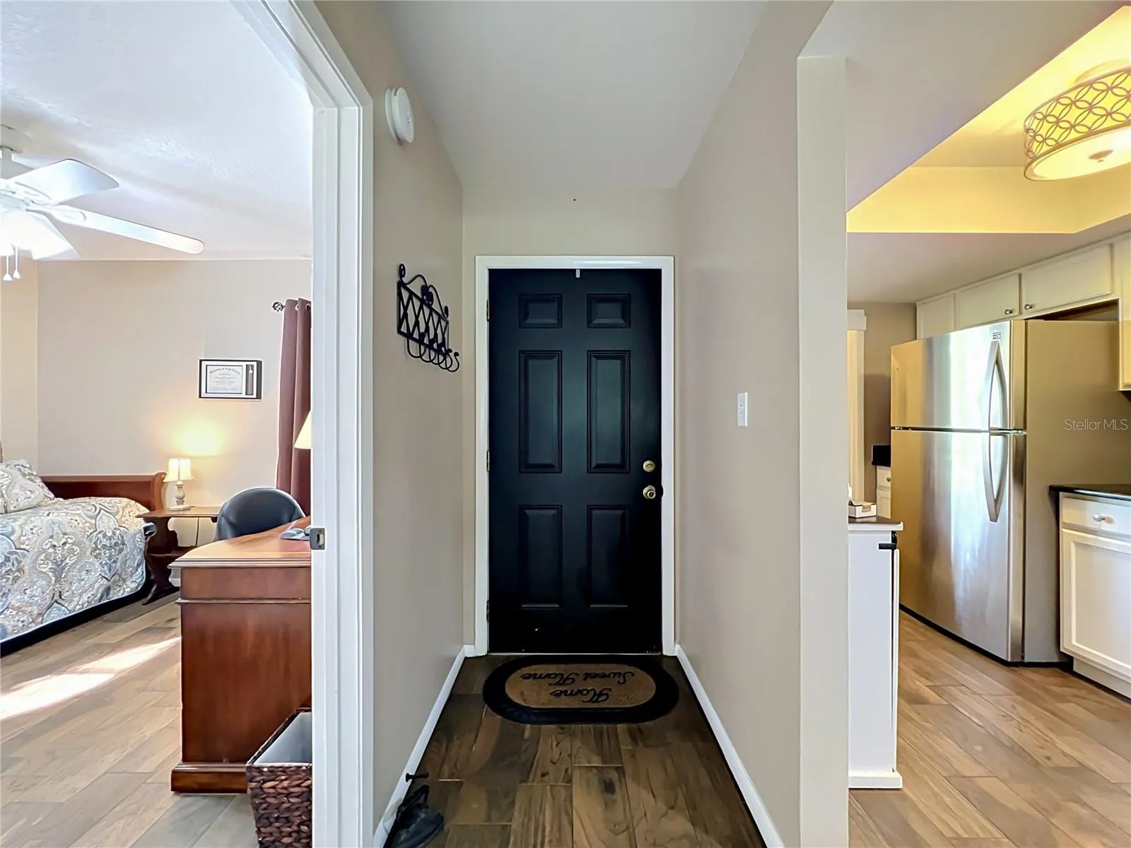 Front Entry / Guest Bedroom and Kitchen