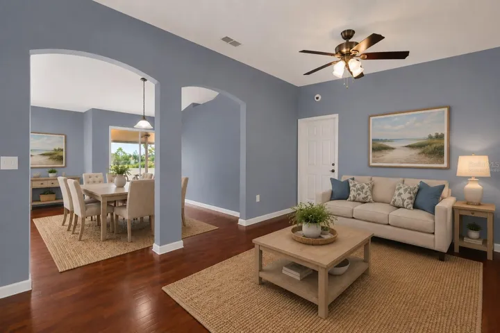 Living | Dining Room - Virtually staged