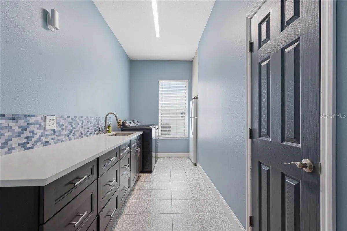 Laundry Room is right off the kitchen