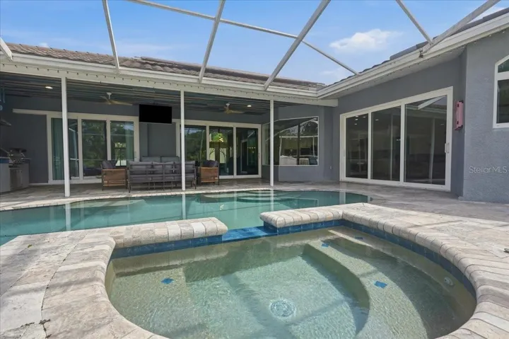 The home is solar powered and the pool is to be enjoyed  all year long without the huge electric bill
