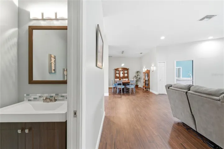 Half Bathroom conveniently located off of the living room.